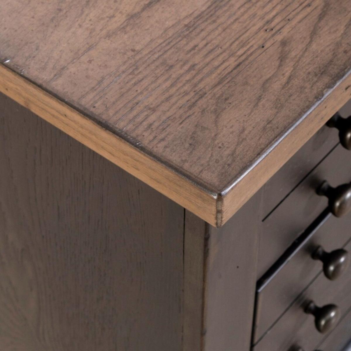 Americana Farmhouse Bedside Chest w/ Charging Station - Black - Image 11