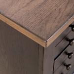 Americana Farmhouse Bedside Chest w/ Charging Station - Black - Image 11