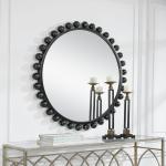 Cyra Round Mirror, Black - Image 10