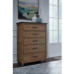 Vista Bedroom - Vista 5 Drawer Chest in Hickory and Coal