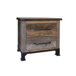 2 Drawer Nightstand - Antique