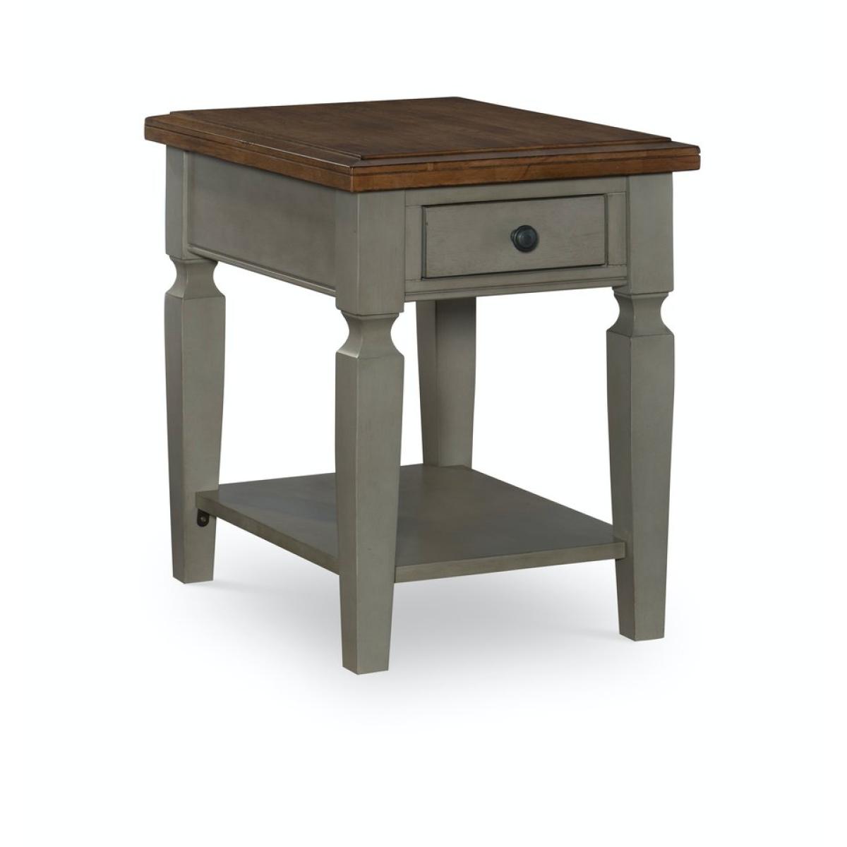 Home Accents - Vista End Table in Hickory & Stone - Image 2