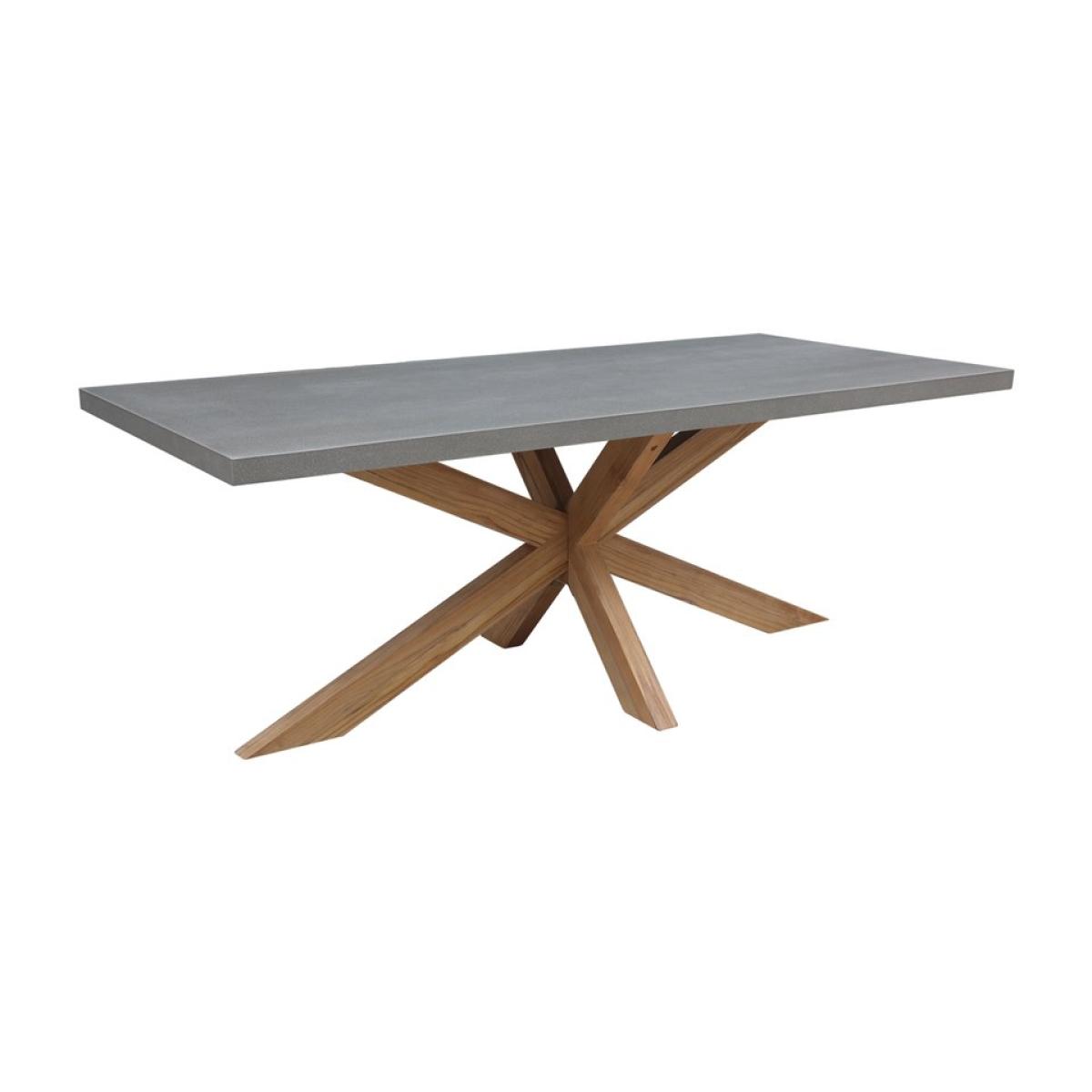PARKS: Outdoor Living - Gray Rectangular Table Top w/ Teak Leg Base - ODT-38037-G - Image 2