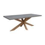 PARKS: Outdoor Living - Gray Rectangular Table Top w/ Teak Leg Base - ODT-38037-G