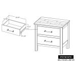 2 Drawer Nightstand - Olimpia - Image 8