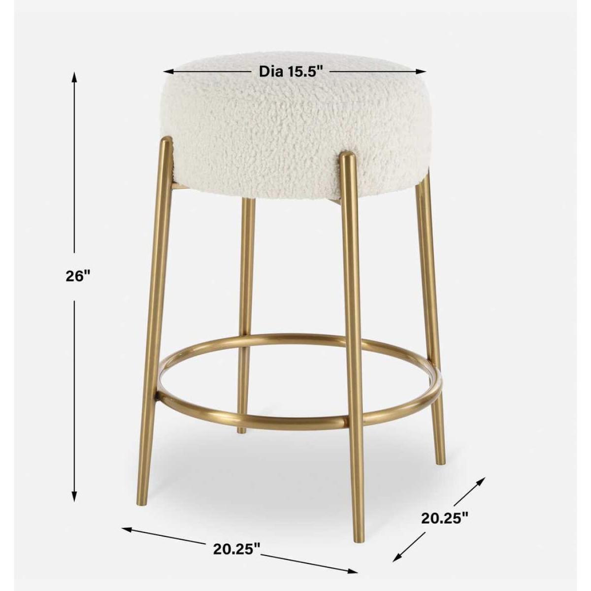 Arles Counter Stool, Brass - Image 8