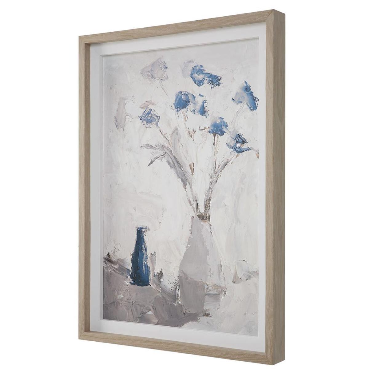 Blue Flowers In Vase Framed Print - Image 5