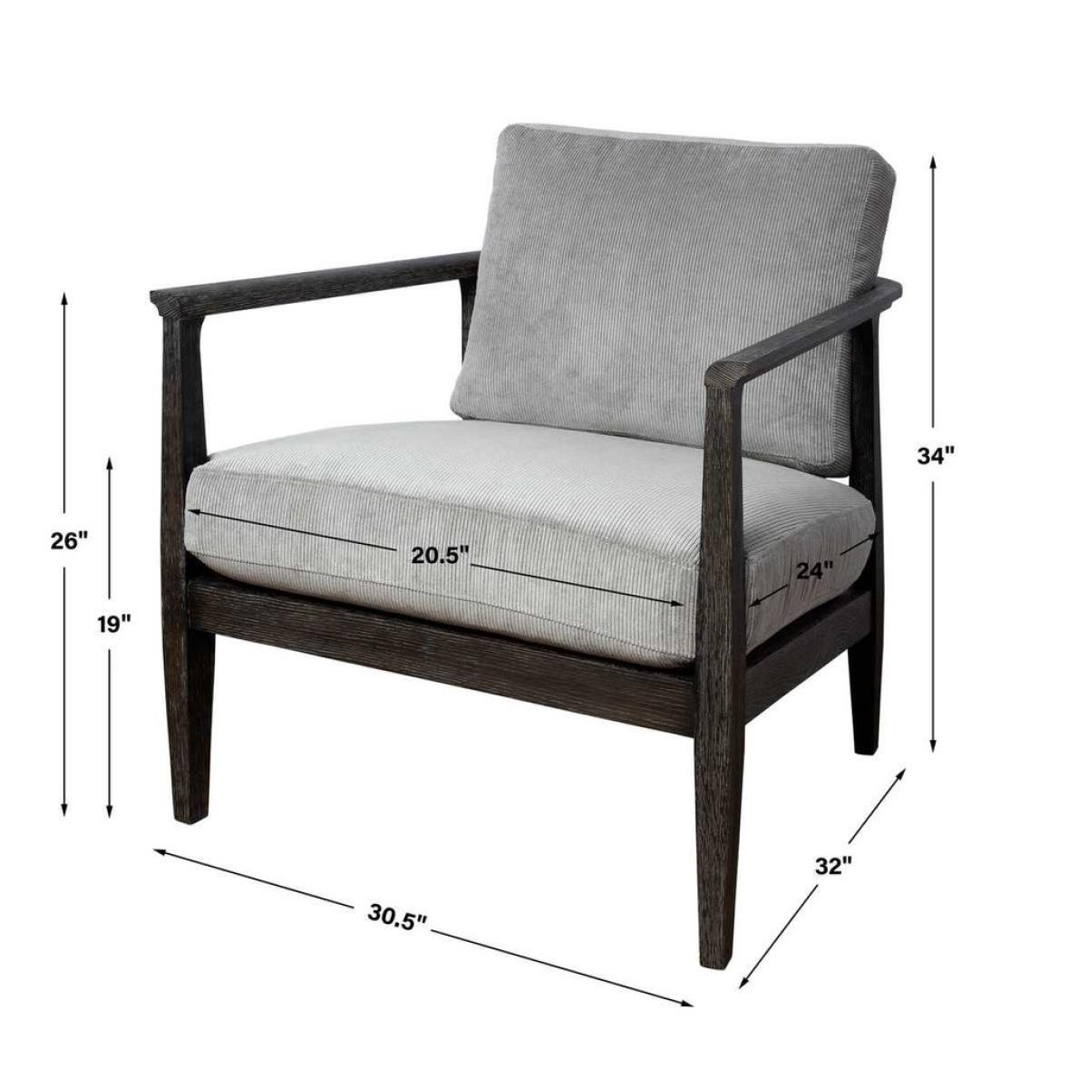 Brunei Accent Chair, Gray - Image 10