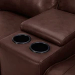Avery Loveseat w/Console P2 - Cognac - Image 9