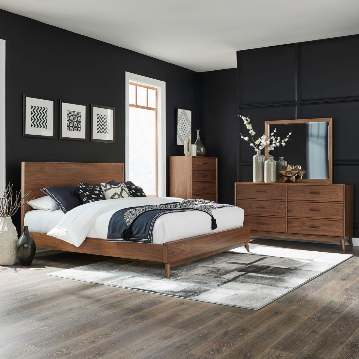 King Platform Bed, Dresser & Mirror, Chest - Image 2