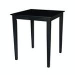 Dining Essentials - 30'' Square Table w/ 30''H Shaker Legs in Black - T46-3030T - Image 4