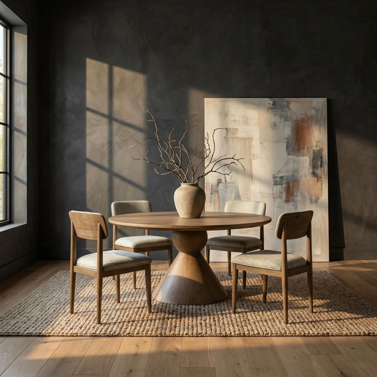 5 Piece Round Ped Table Set - Image 2