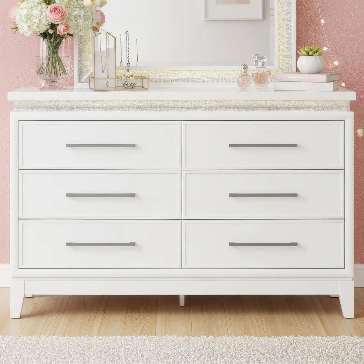 6 Drawer Dresser w/ Lights - Image 2
