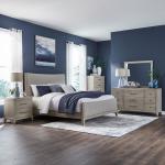 Queen Uph Bed, Dresser & Mirror, Chest, Night Stand