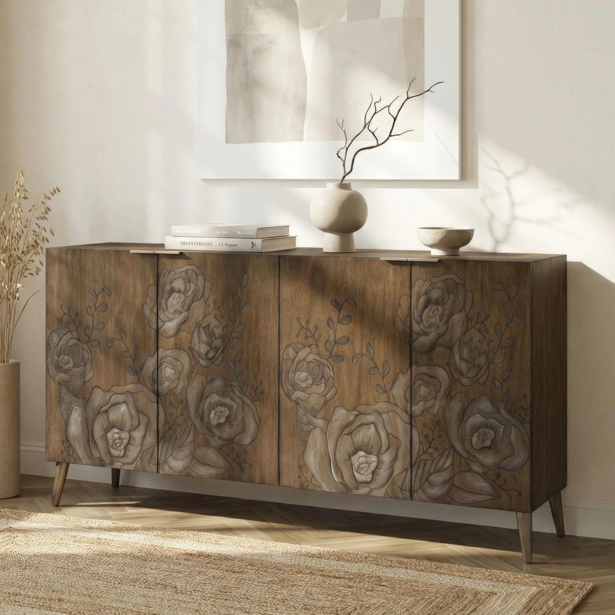 1fd6d20f60b3eab80584ed1d8342d950 4 Door Accent Cabinet - Image 1