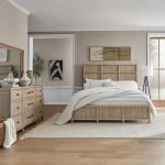 King California Panel Bed, Dresser & Mirror