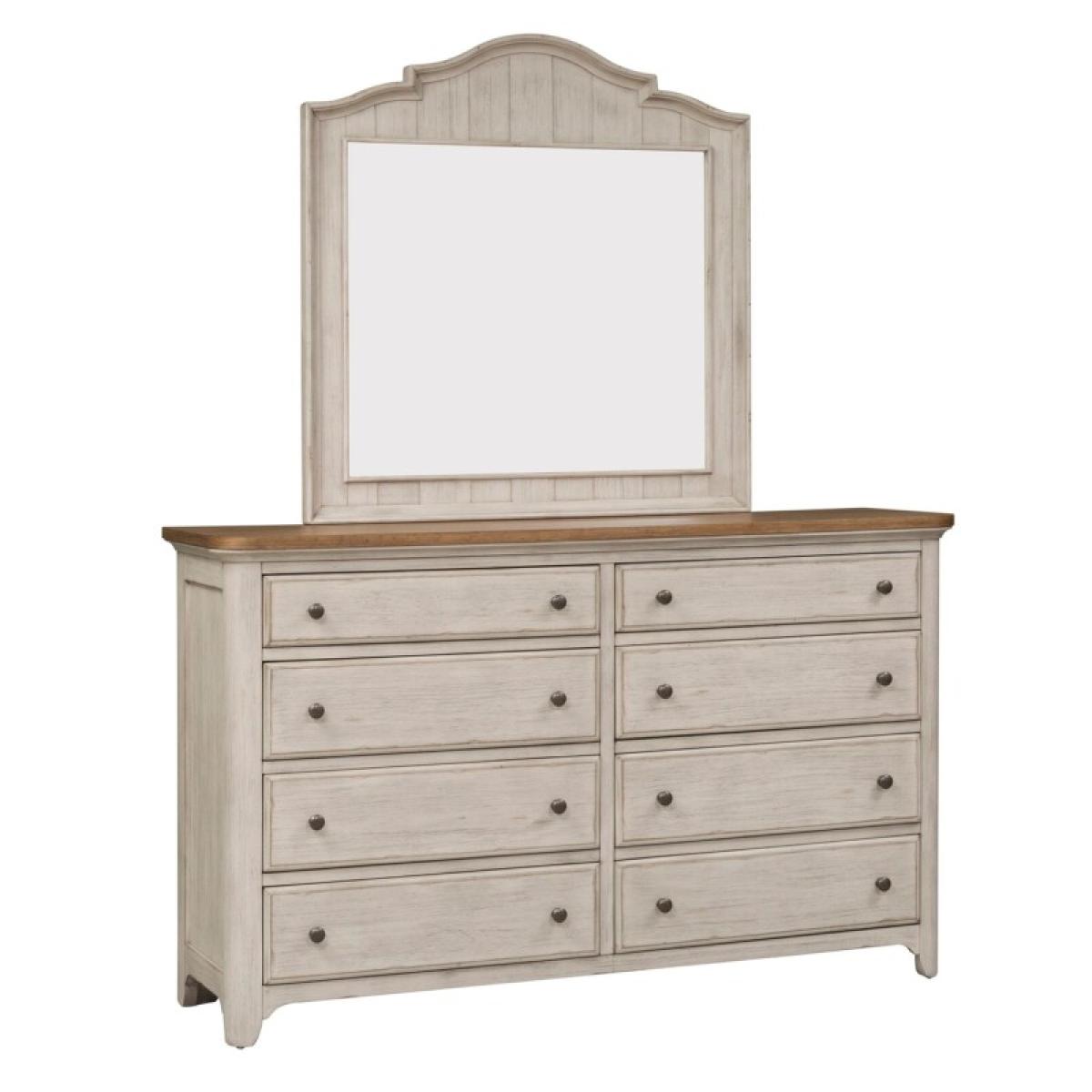 King Sleigh Bed, Dresser & Mirror, Chest - Image 4