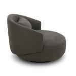 Uph Swivel Cuddler Chair - Charcoal - Image 5