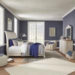 King Sleigh Bed, Dresser & Mirror