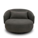 Uph Swivel Cuddler Chair - Charcoal - Image 4