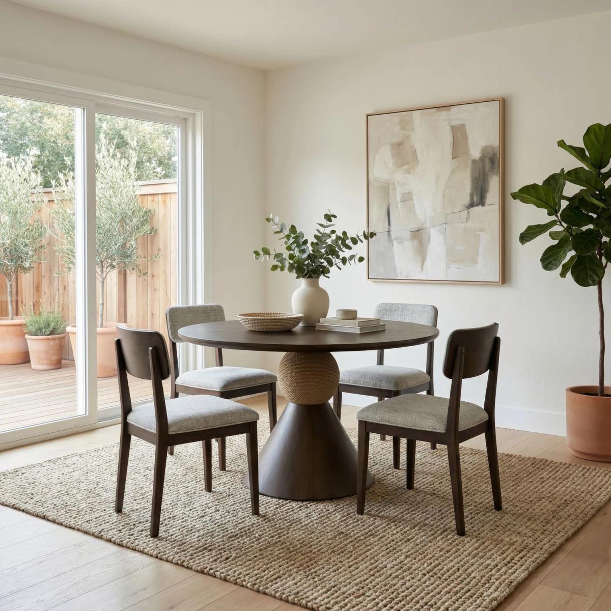 77d495ef45333784d9e2b9a9930f754b 5 Piece Pedestal Table Set - Image 1