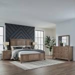 King Panel Bed, Dresser & Mirror, Night Stand