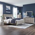 Queen Uph Bed, Dresser & Mirror, Chest