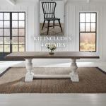 Opt 5 Piece Trestle Table Set