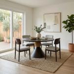 5 Piece Round Ped Table Set