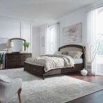King Uph Storage Bed, Dresser & Mirror