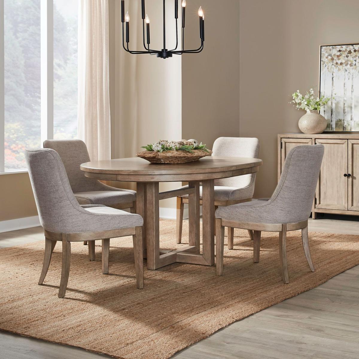 Opt 5 Piece Pedestal Table Set - Image 2