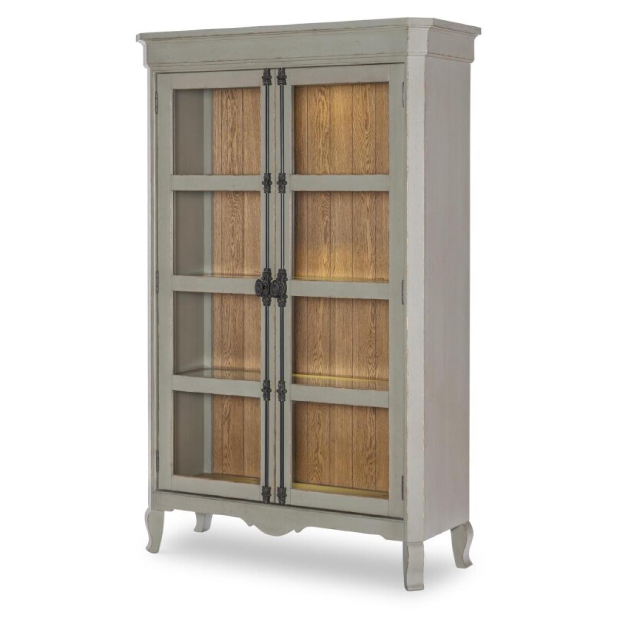 Cremone Bolt Display Cabinet Barnwood Oak And Northern Moss CLH4019-570 - Image 4
