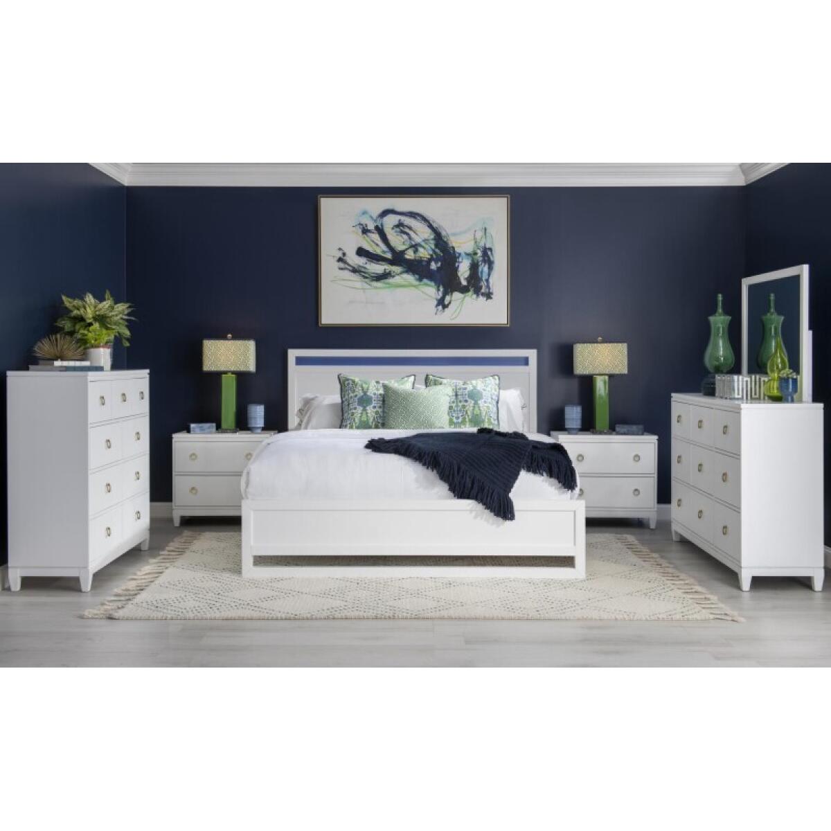 Complete Panel Bed Ca King 6/0 White Finish - Image 6