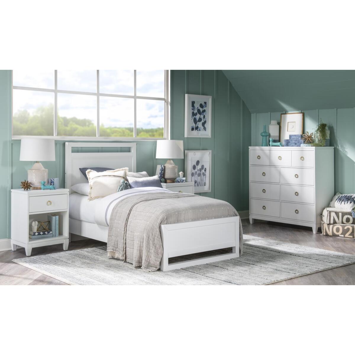 Complete Panel Bed Twin 3/3 Pure White 1160-4103K - Image 3