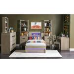 Complete Panel Bed Twin 33 Weathered Oak Finish - Image 10