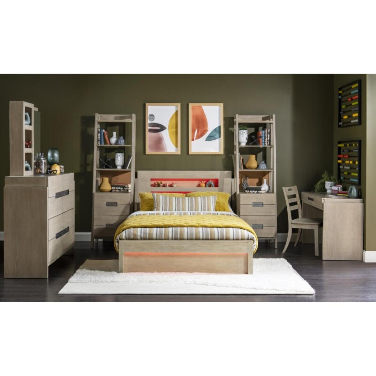 Complete Panel Bed 46 Weathered Oak Finish - Image 18