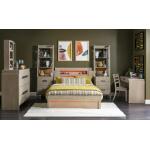 Complete Panel Bed 46 Weathered Oak Finish - Image 18
