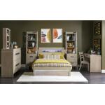 Complete Panel Bed 46 Weathered Oak Finish - Image 11