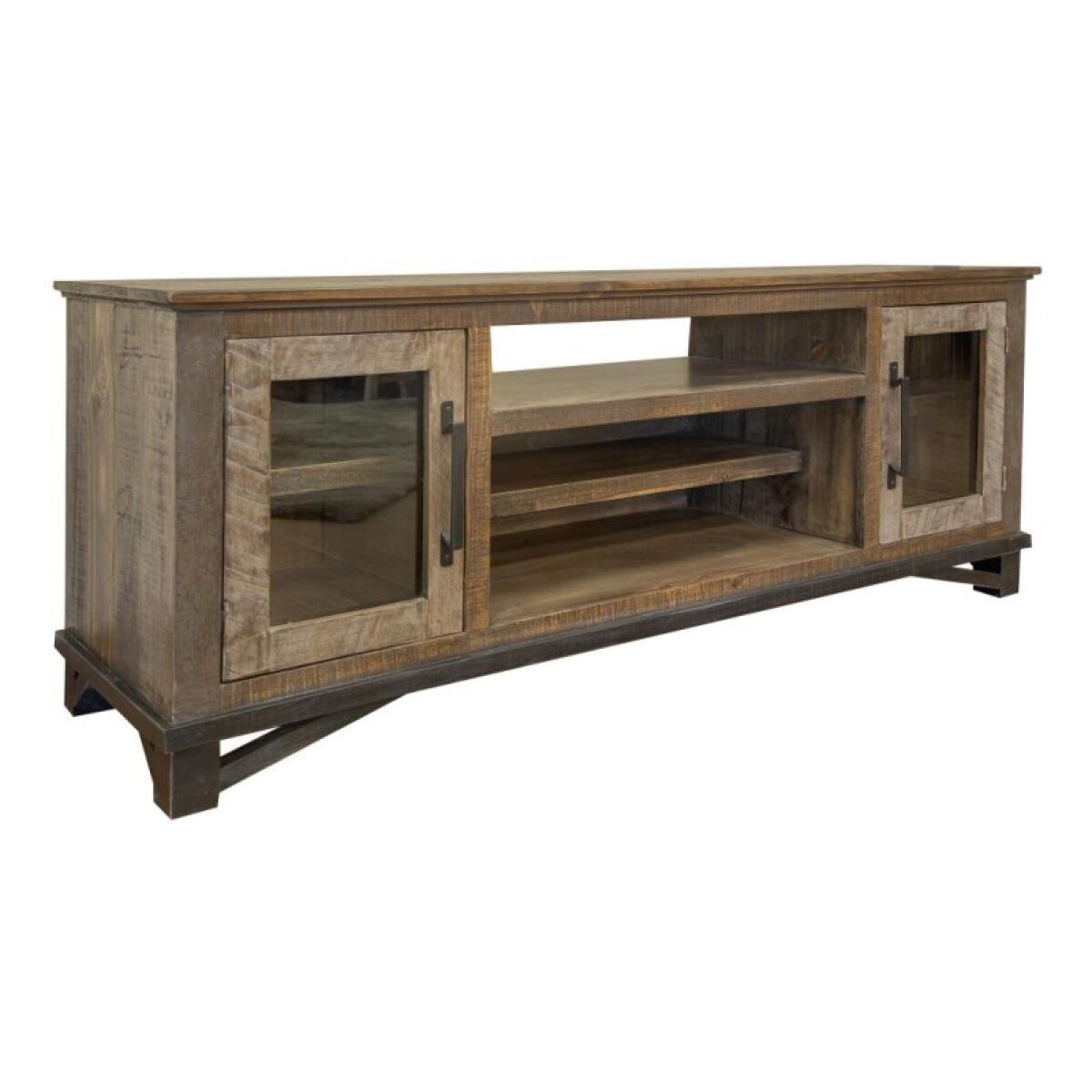 Loft Brown 2 Door TV Stand for Wall Unit - Image 2