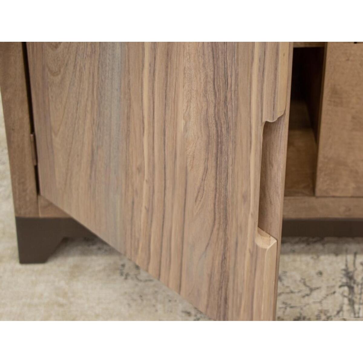 Natural Parota 2 Door Fireplace TV Stand - Image 6