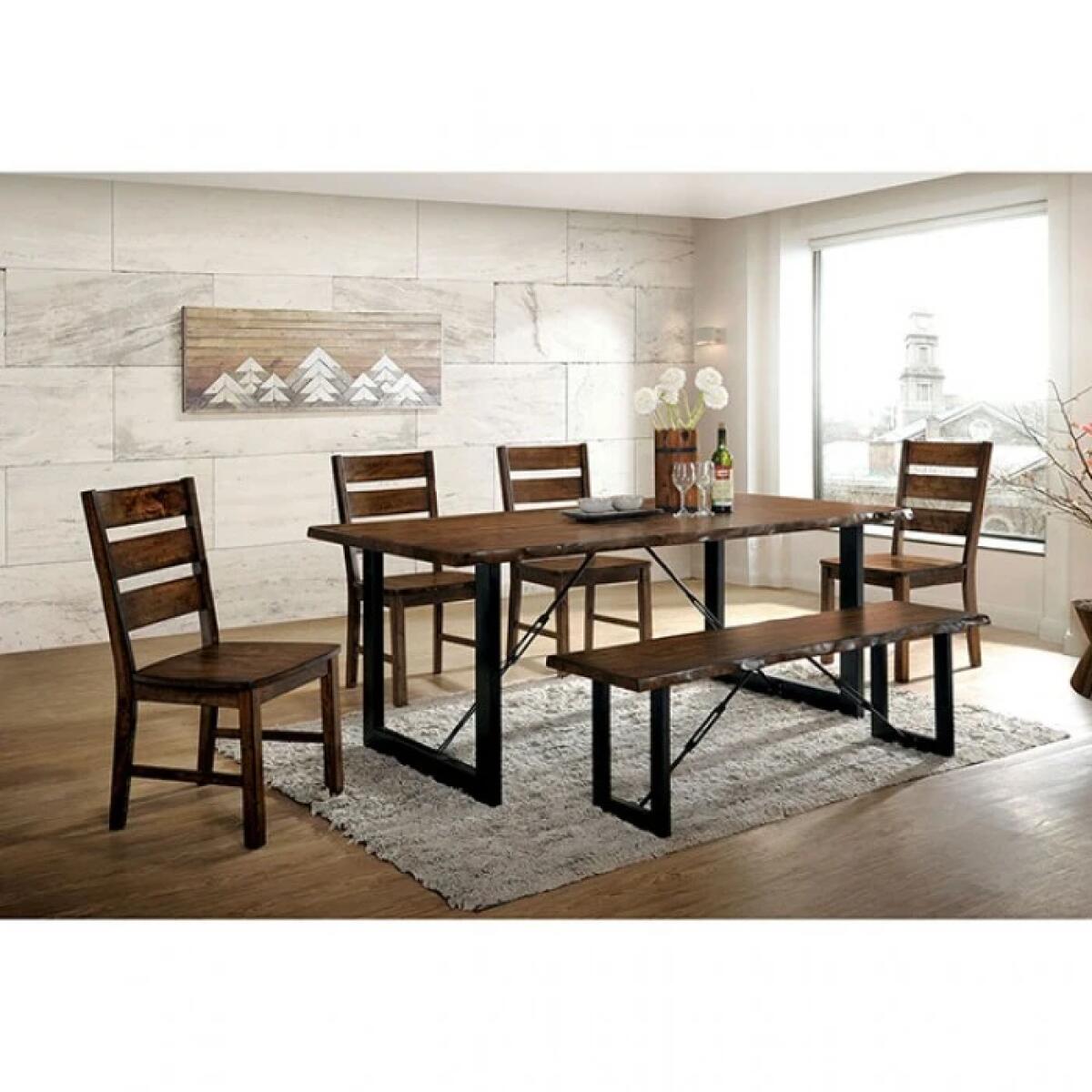 Dulce 6 Pc Dining Table Set w/ Bench - Image 3