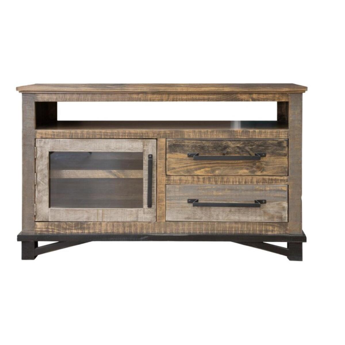 Loft Brown 2 Drawer 1 Door 52" TV Stand - Image 2