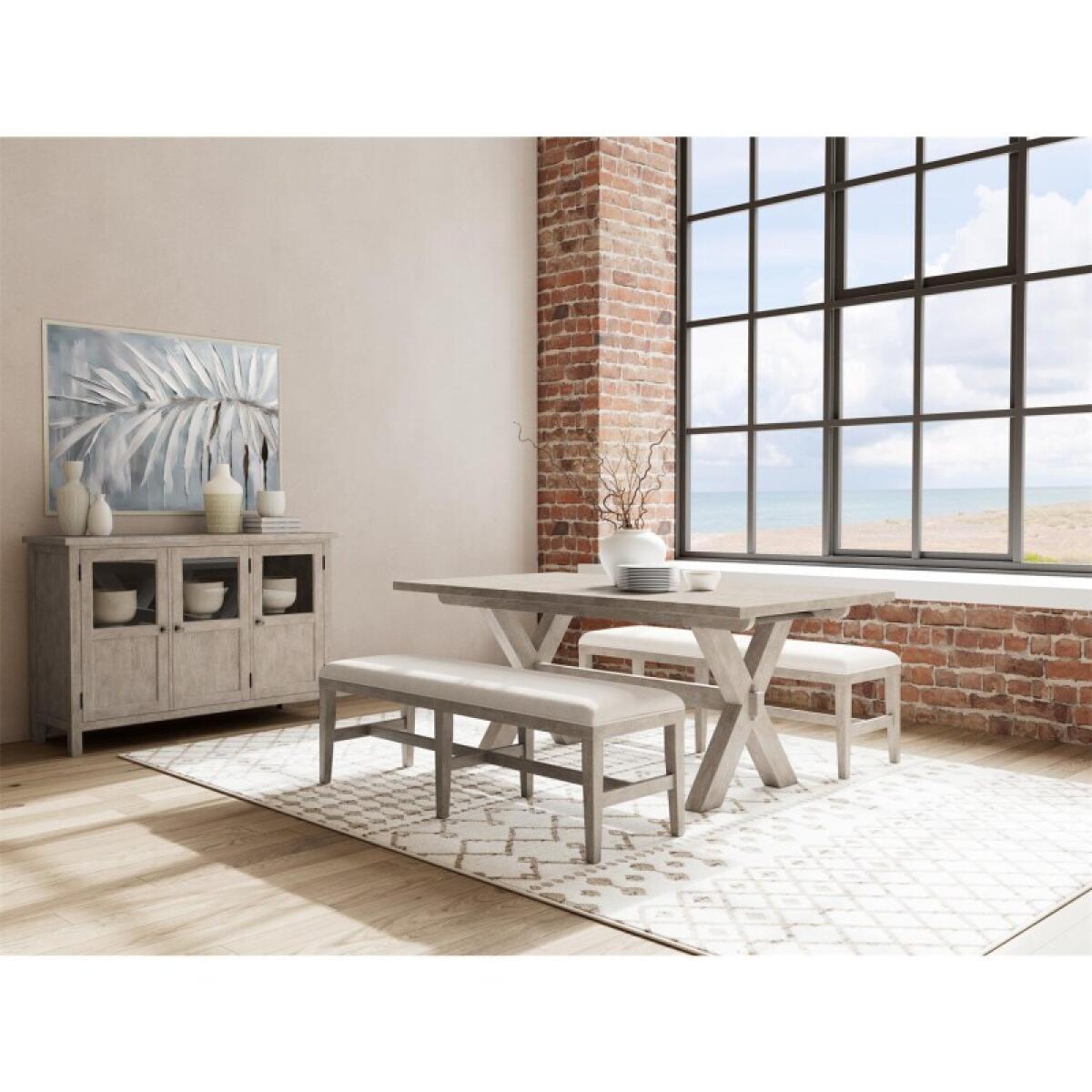 Bennett 58" Uph Dining Bench 1in - Image 3
