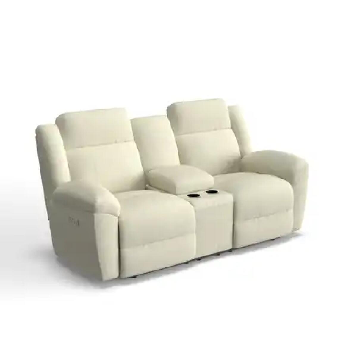 Joel Power Reclining Loveseat W/ Headrest, Lumbar & Console - Image 2