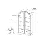 Balam 2 Drawer & 2 Glass Doors, Cabinet - Image 14