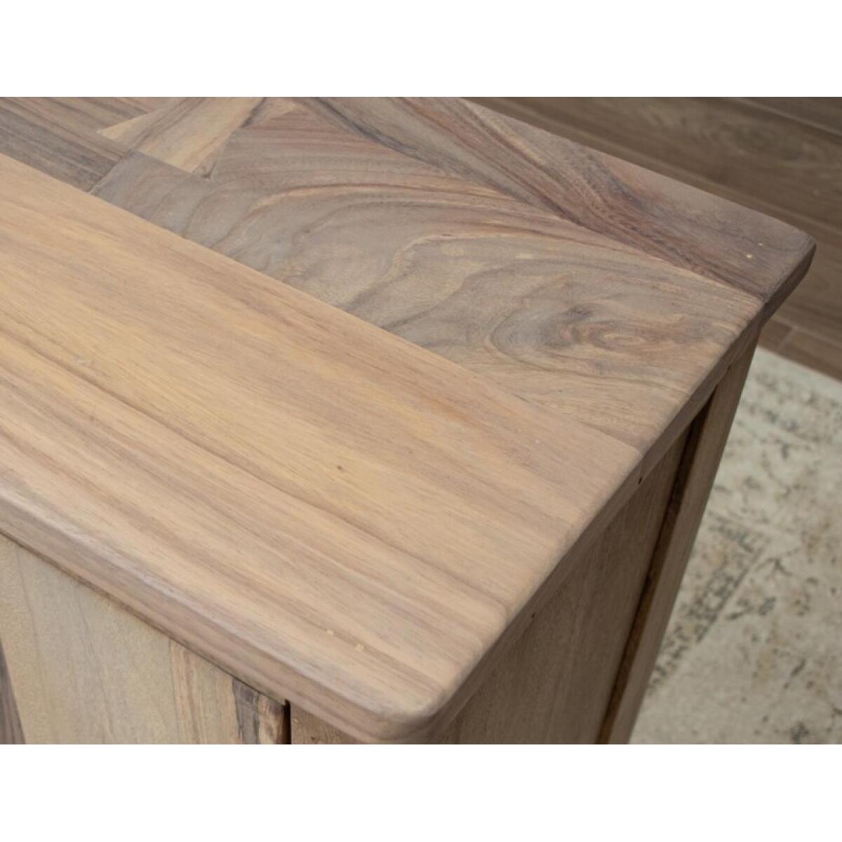 Natural Parota 2 Door Fireplace TV Stand - Image 7