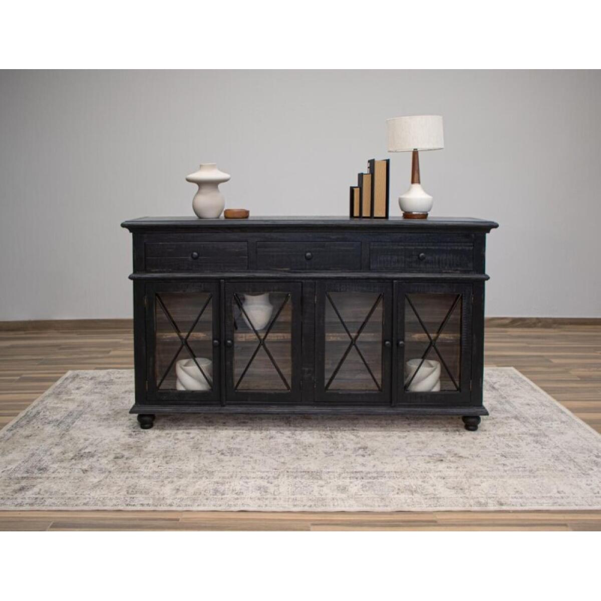 Vintage 3 Drawer 4 Doors 70" Console - Image 4
