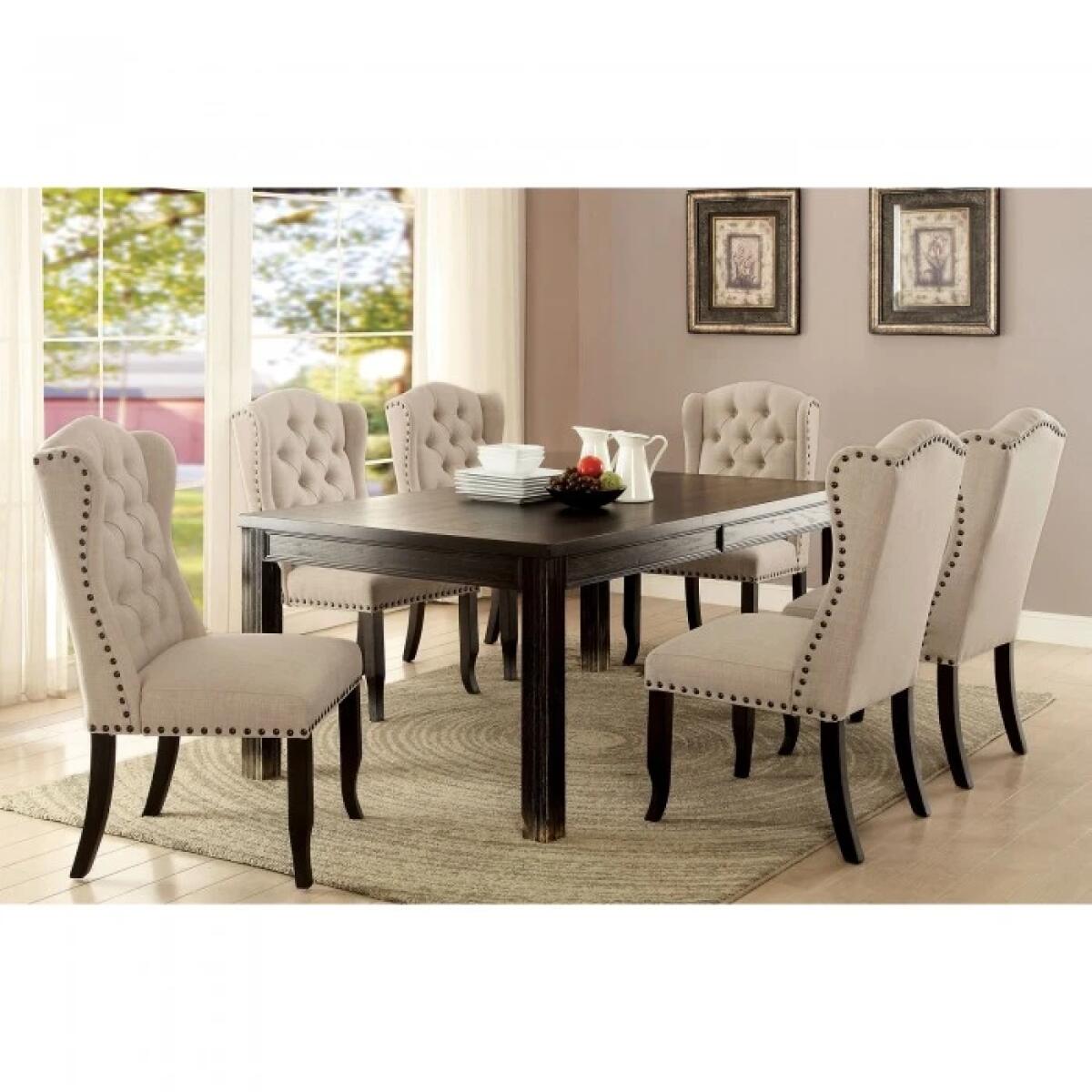 Sania 6 Pc Dining Table Set w/ Bench - Image 3
