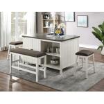 Heidelberg 4 Pc Counter Ht Table Set w/ Bench - Image 3