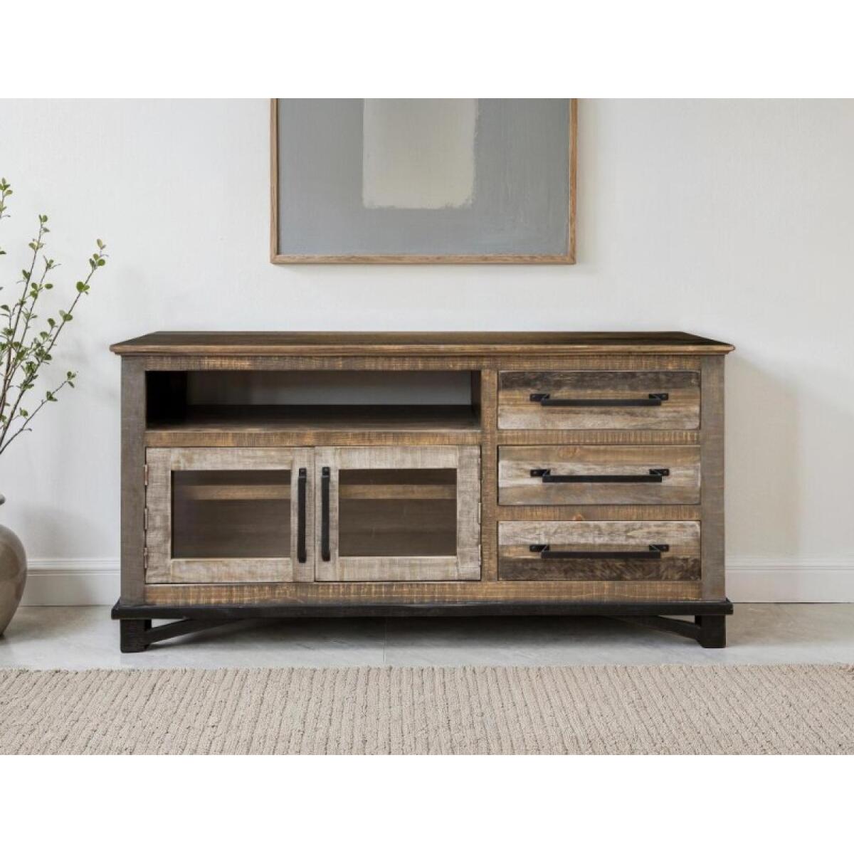 Loft Brown 3 Drawer, 2 Doors 62" TV Stand - Image 3